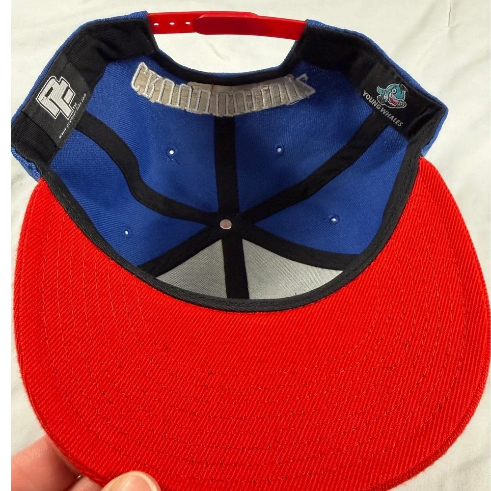 Young Whales Enjoy Football Better Victor Cruz Snapback Hat Blue Red Time Warner